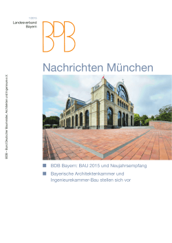 1/2015 - Bund Deutscher Baumeister, Architekten und Ingenieure e.V.