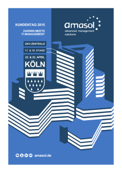 Agenda amasol Kundentag 2015
