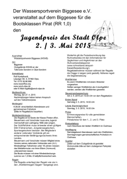 Ausschreibung - Wassersportverein Biggesee e.V.