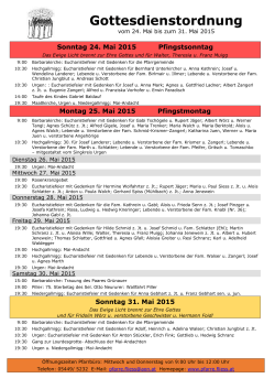 Gottesdienstordnung