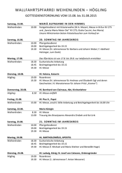Gottesdienstordnung zum Herunterladen als PDF