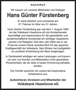 Hans G&uuml;nter F&uuml;rstenberg