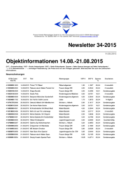 Newsletter 25-2015 Objektinformationen 12.06.
