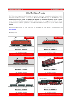 Lokshop-Newsletter 1 Ausgabe 1/2013