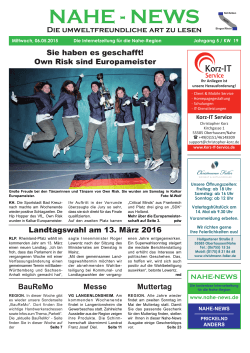 NAHE – NEWS, Die Internetzeitung für die Nahe