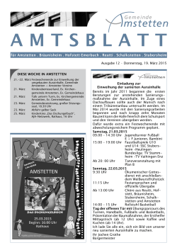 Donnerstag, 19.03.2015