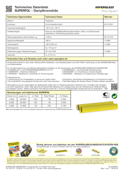 Technisches Datenblatt SUPERFOL – Dampfbremsfolie