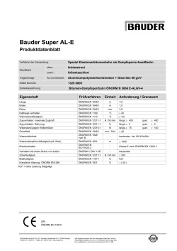 Bauder Super AL-E Produktdatenblatt