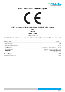 HASIT 656 Super - Faserleichtputz