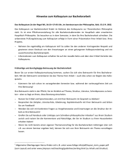 Handout Bachelor-Kolloqouium