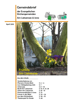 April 2015 - jonagemeinde