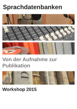 Teilnehmer-Broschüre - Bayerisches Archiv für Sprachsignale