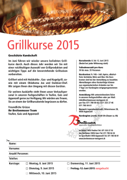 Grillkurse 2015