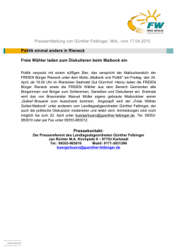 PM Maibock und Politik