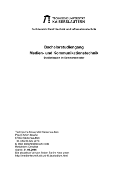 Informationen &uuml;ber das Studium - Medien
