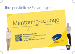 RIZ Einladung Mentoring Lounge