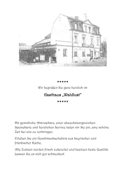 Speise - Gasthaus Waldlust in Fürth