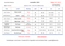 II.Quartal 2015 - auf der Homepage-Seniorennet
