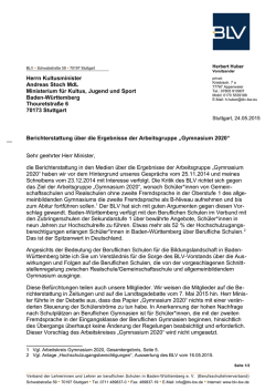 Gymnasium 2020 - Berufsschullehrerverband Baden