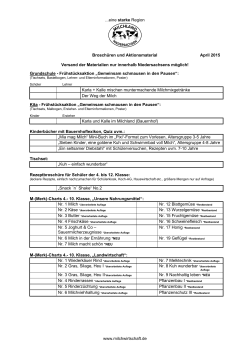 Bestellschein Broschüren und Aktionsmaterial PDF