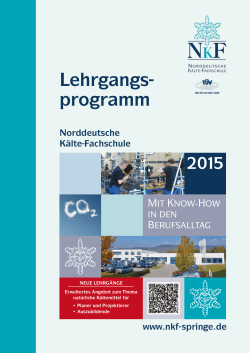 Lehrgangs- programm - Norddeutsche Kältefachschule Springe