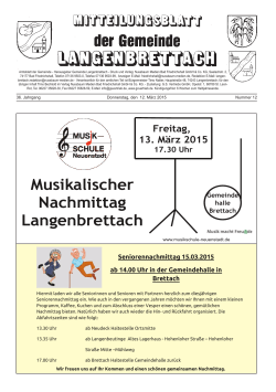 Kalenderwoche 11 - Gemeinde Langenbrettach
