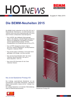 Die BEMM-Neuheiten 2015