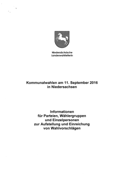 Informationen zur Kommunalwahl 2016