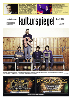 Thüringen Kulturspiegel April 2015