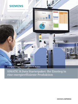 SIMATIC B.Data Starterpaket: Ihr Einstieg in eine