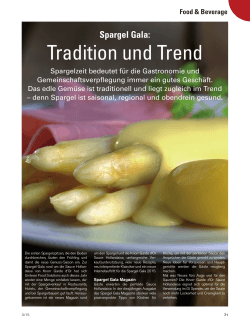 Spargel-Genuss als Tradition und Trend
