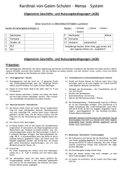Anmeldeformular - KVG-Mettingen-Mensa