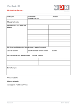 Protokoll Notenkonferenz