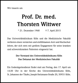 Prof. Dr. med. Thorsten Wittwer