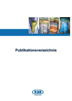 Publikationsliste (dt.) - KBB Underground Technologies GmbH