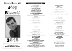 Jahresprogramm 2015