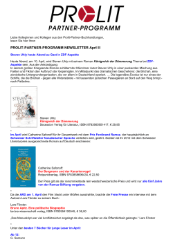 aktueller PPP-Newsletter - Prolit Verlagsauslieferung GmbH