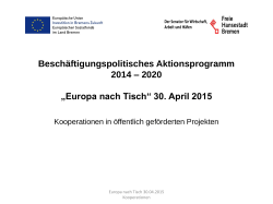 15/4 Präsentation Kooperationsprojekte, Version vom 29.04.2015