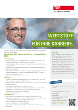 EINKÄUFER FÜR EISEN- UND NICHTEISENMETALLE (M/W)