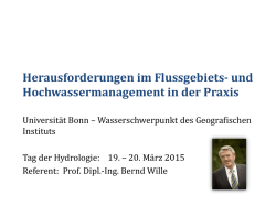 Herausforderungen im Flussgebiets