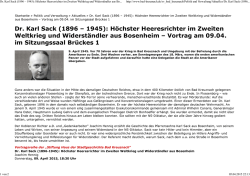 Dr. Karl Sack (1896 &ndash; 1945): H&ouml;chster Heeresrichter im Zweiten