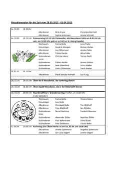 Messdienerplan vom 28.03. bis 26.06.2015