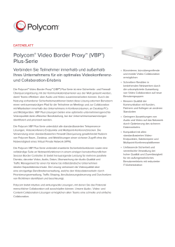 Polycom® Video Border Proxy™ (VBP®) Plus