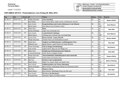 IDPA BMVZ 2014/15 - Präsentationen vom Freitag 20. März 2015