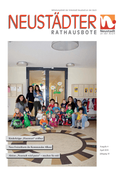 Rathausbote April 2015 - Stadt Neustadt an der Aisch