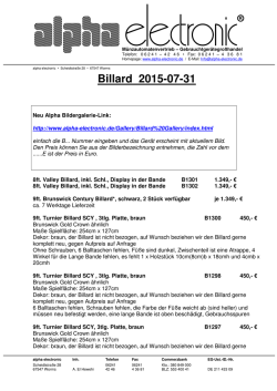 Billard 130115 - alpha electronic