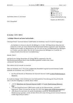 J&ouml;rg Reinholz Hafenstr. 67 34125 Kassel 0561 317 22 77