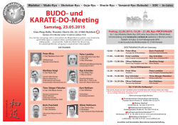 BUDO- und KARATE-DO-Meeting Samstag, 23.05.2015