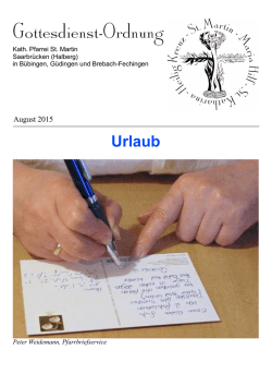 Gottesdienst-Ordnung - Katholische Seelsorgegemeinschaft