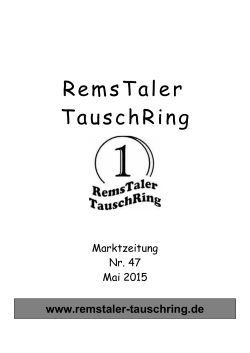 Informationen aus anderen TauschRingen